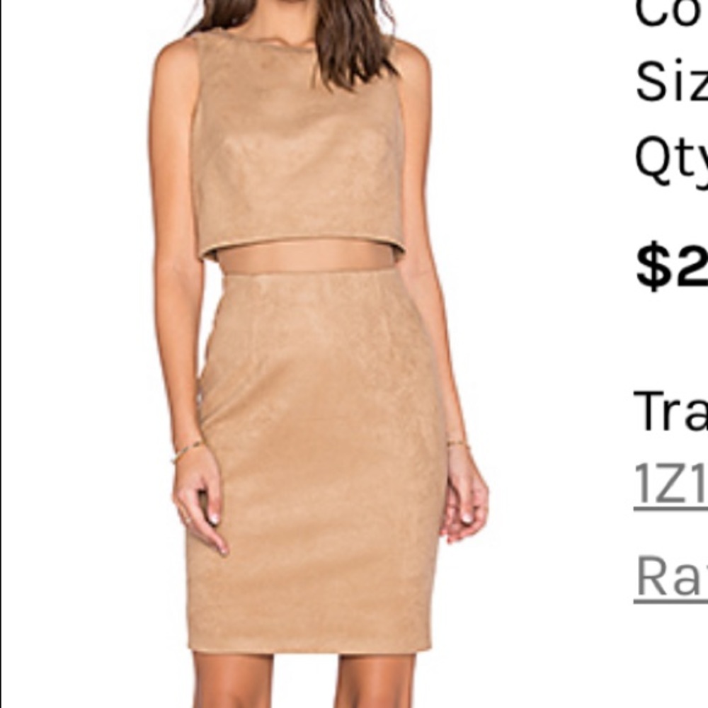 Suede CutOut Dress